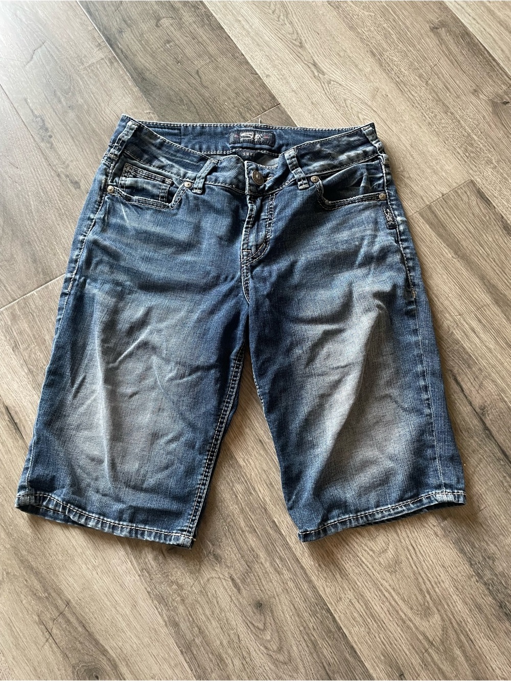 Silver Jeans Womens Blue Denim Shorts